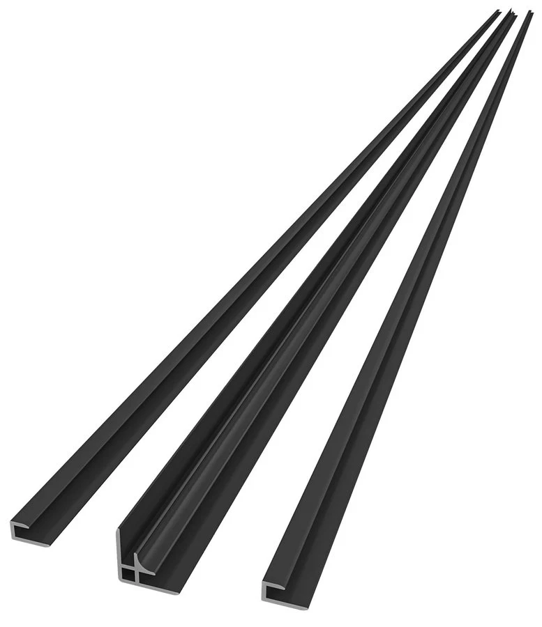 Denipan Hoekprofiel Set 210 Cm Mat Zwart