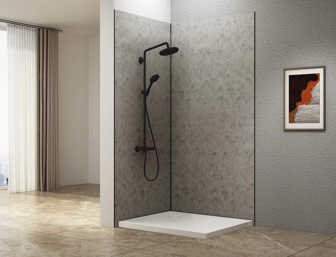 Denipan Douche Wandpaneel 80×210 Cm Beton Grijs