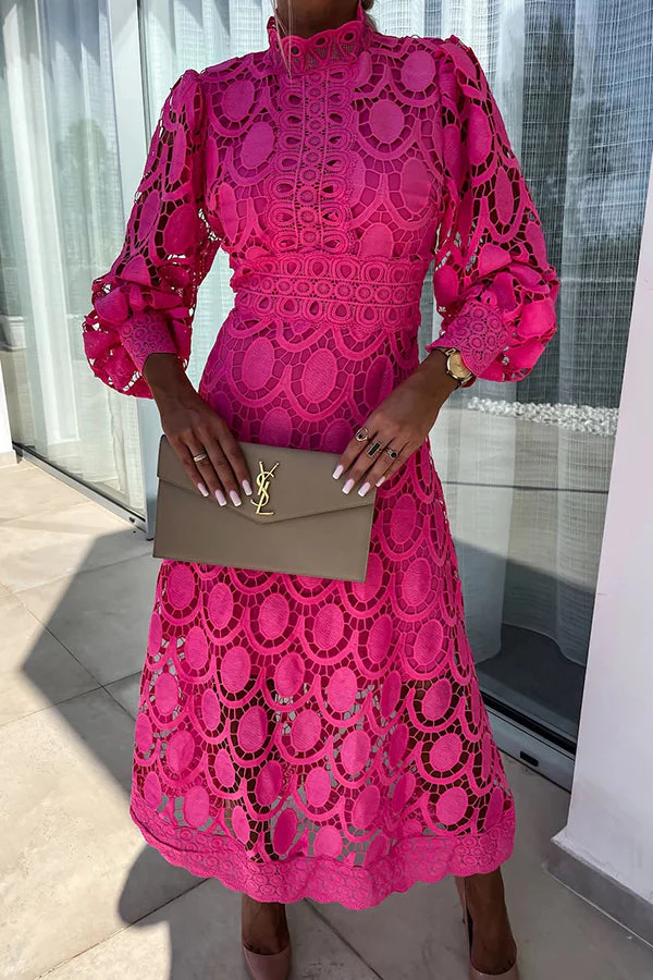 Elegante Jurk Dames Kant – Lichtroze