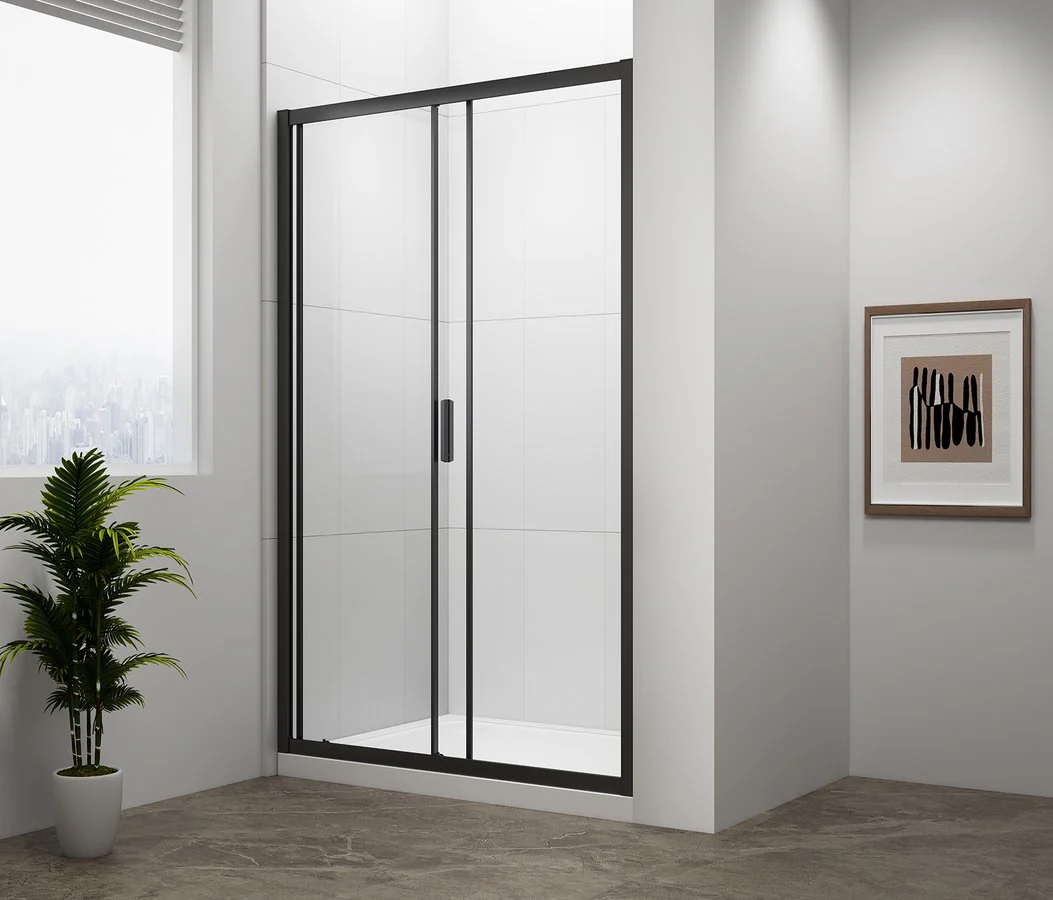 Douche Schuifdeur Easy Mat Zwart 100×190 cm