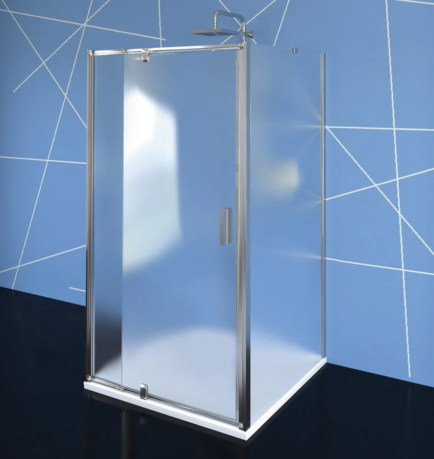 Drie zijden douchecabine Easy Line Chroom U-vorm Draaideur verstelbaar 80-90 cm mat glas