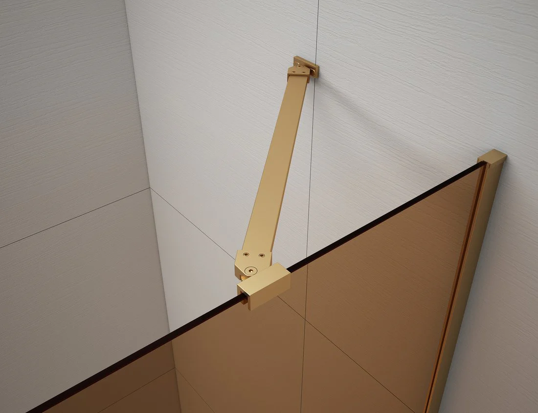 Esca Douchewand Hoek Stabilisatiestang 90cm Mat Goud