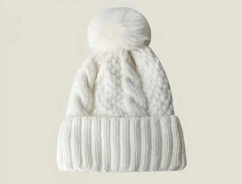 Beanie Wit – Trendy Polyester
