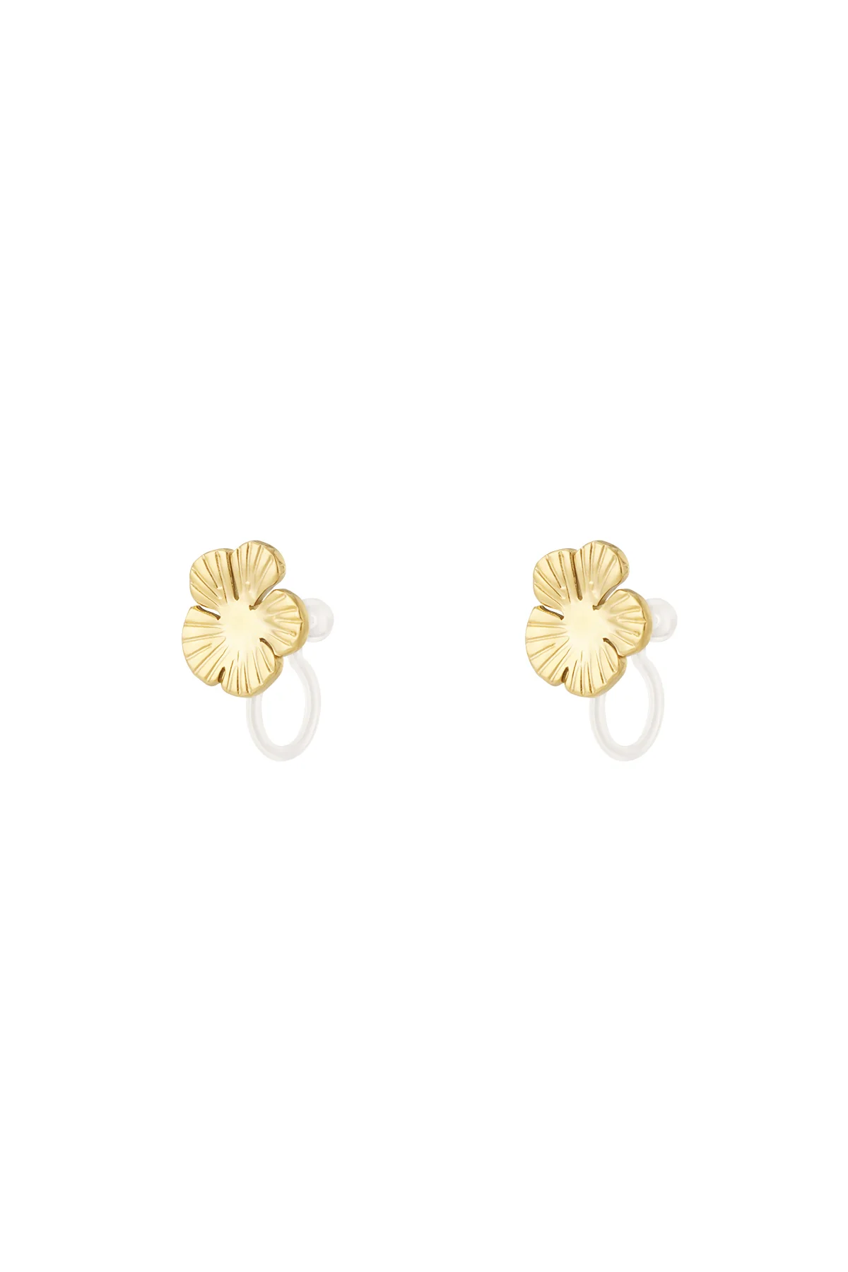 Bloem Clip Oorbellen