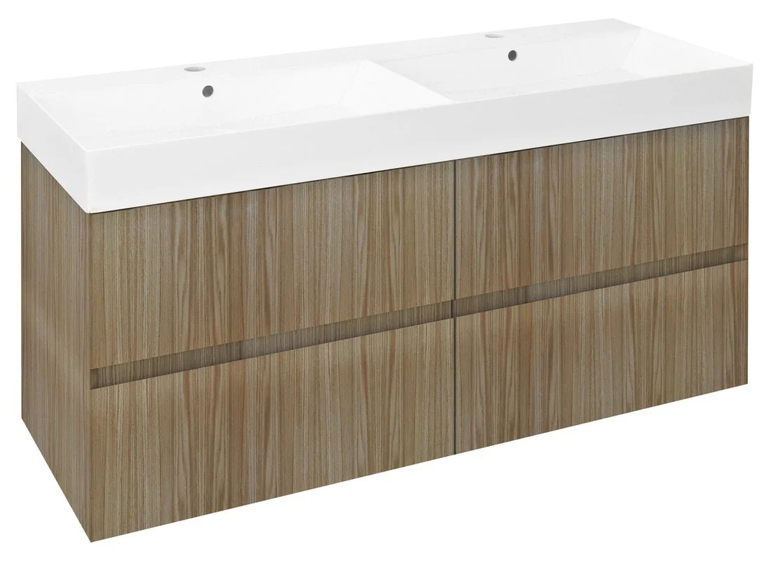 Sapho Filena Wastafelonderkast 118 X 43 X 51,5 Cm Eiken Sapho Filena Wastafelonderkast 118 X 43 X 51,5 Cm Eiken