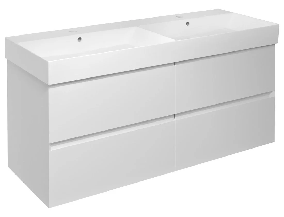 Sapho Filena Wastafelonderkast 118 X 43 X 51,5 Cm Mat Wit Sapho Filena Wastafelonderkast 118 X 43 X 51,5 Cm Mat Wit
