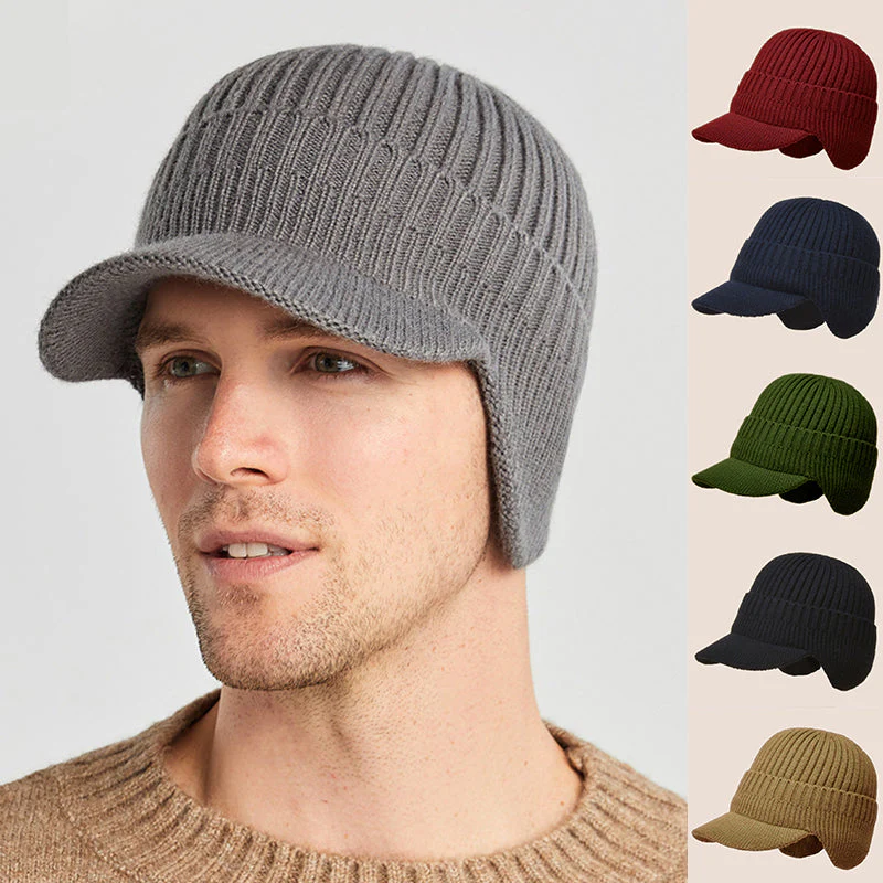 Beanie Heren Marineblauw – BeanieCaps – Warme Gebreide Muts voor Buitenshuis