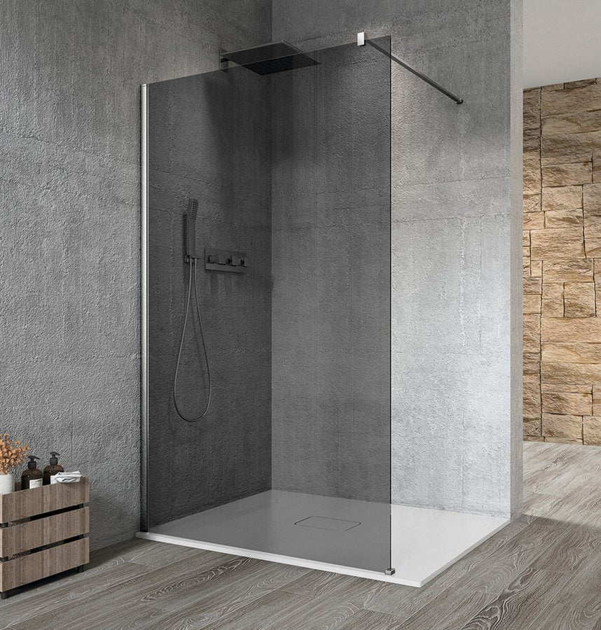 Douchewand Vario Chroom Profiel Rookglas 110×200 Cm