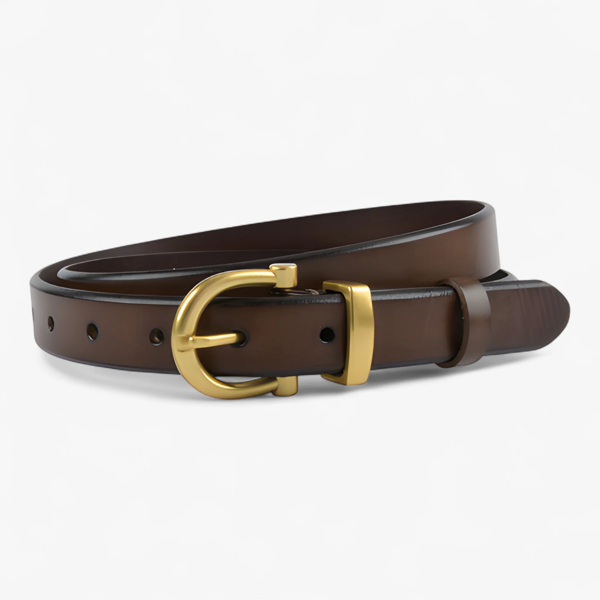 Leren Riem – Perfect voor Casual en Formele Kleding – Donkerbruin