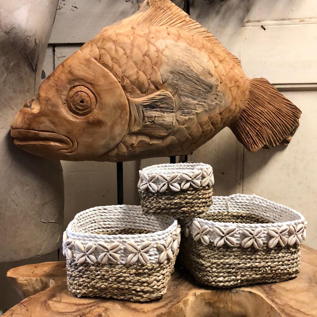 Bohemian mand met schelpen M