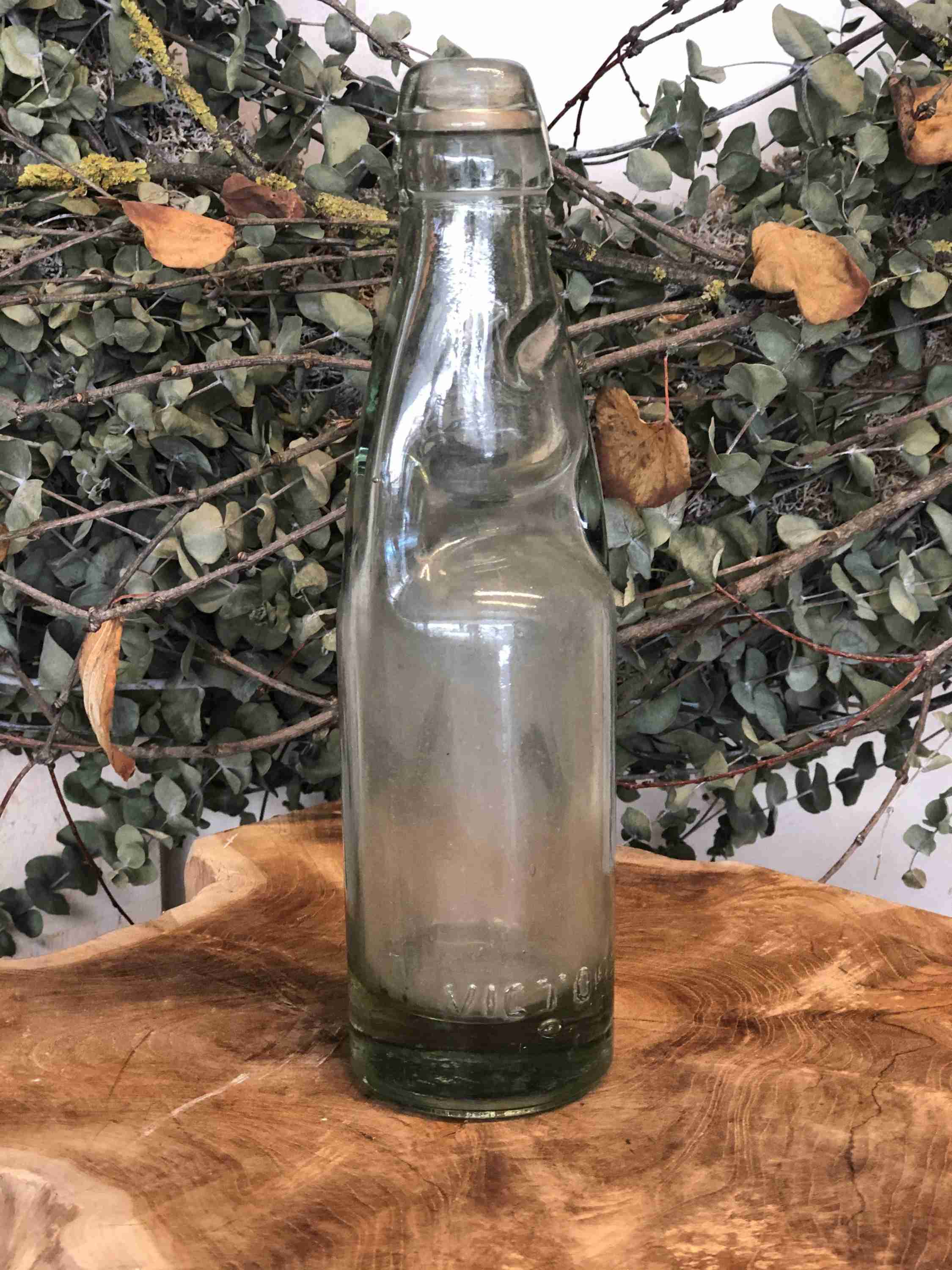 Vintage bierfles wit