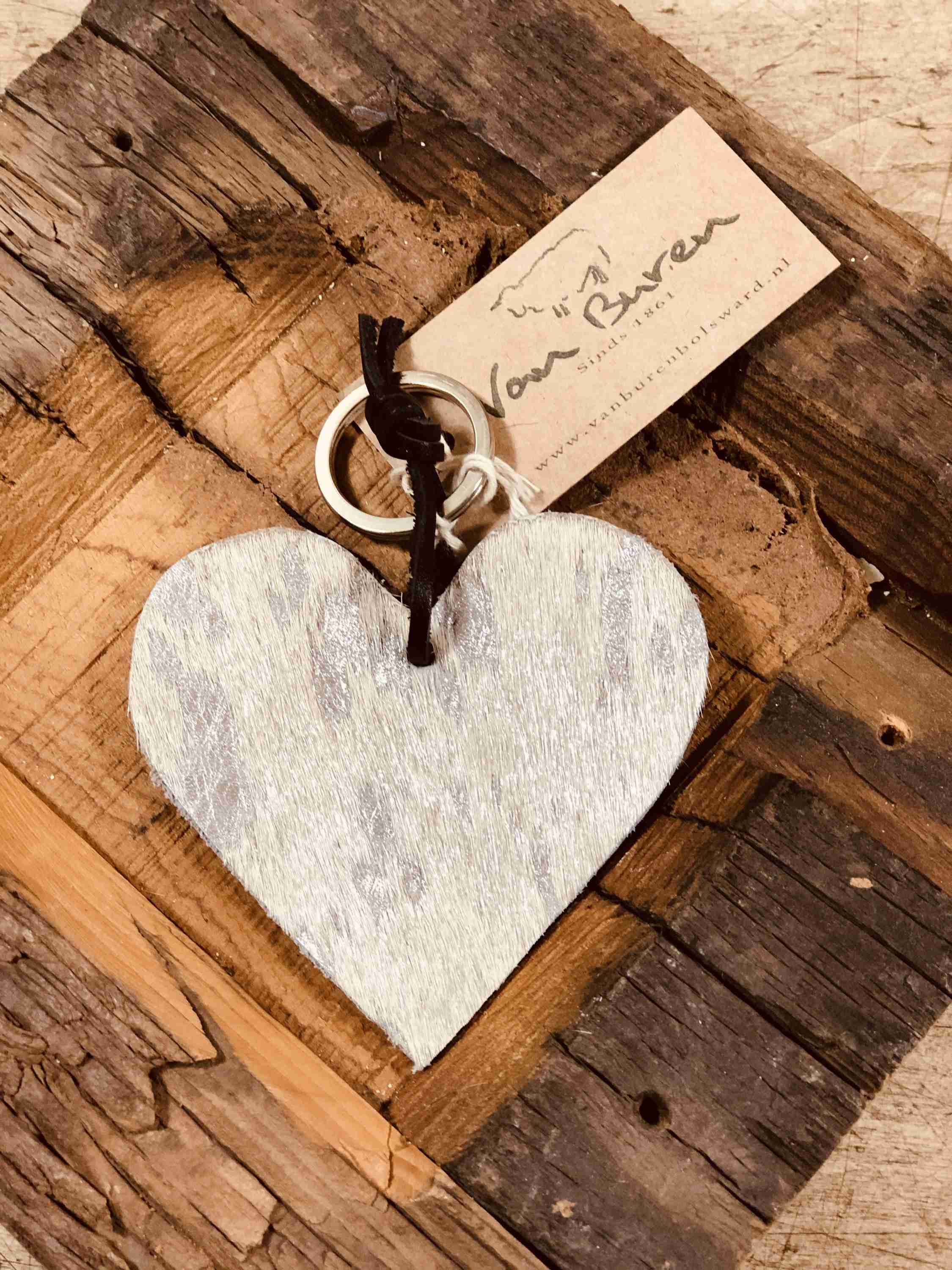 Sleutelhanger hartje vacht