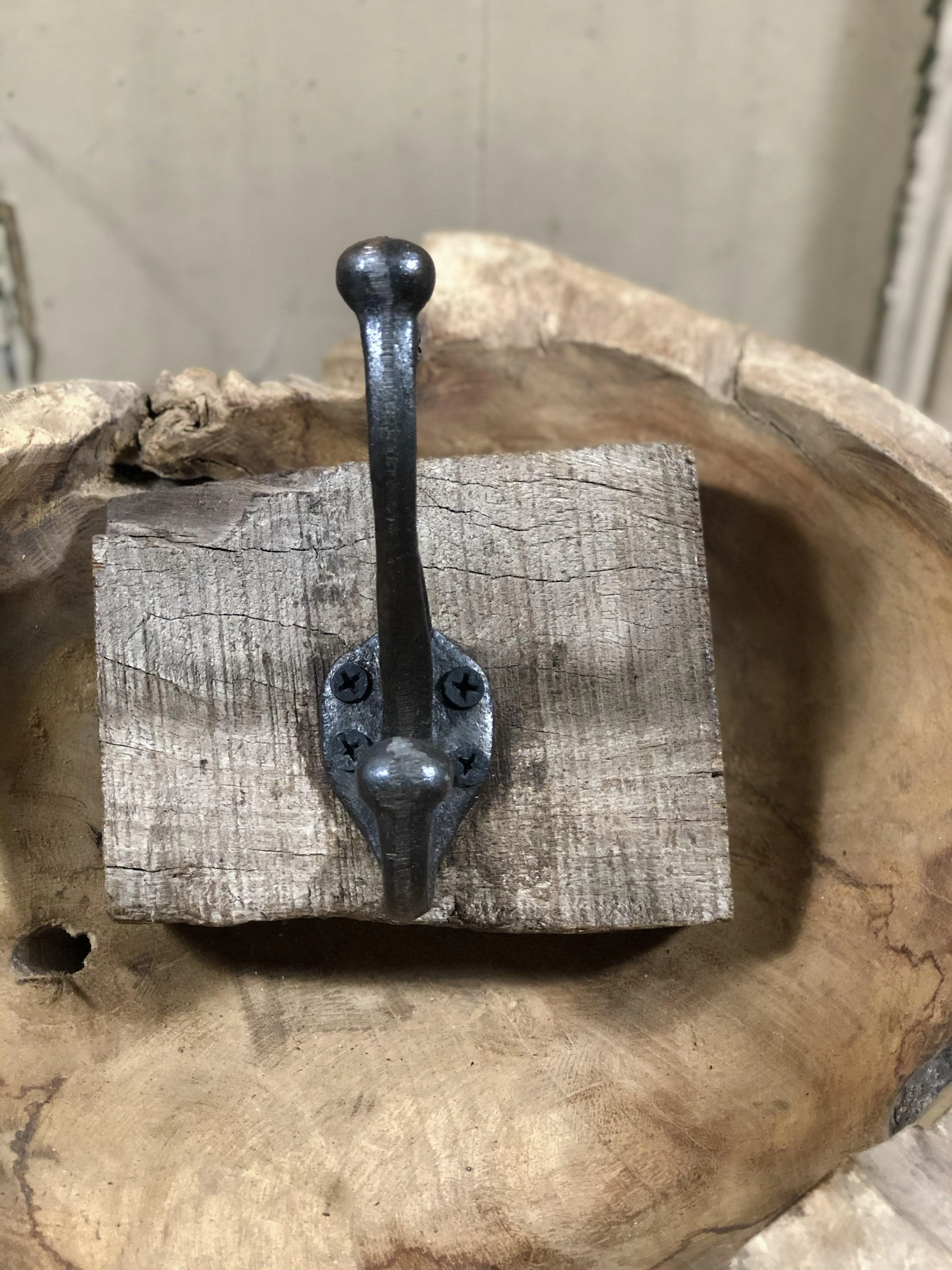 Haak van oud hout vintage