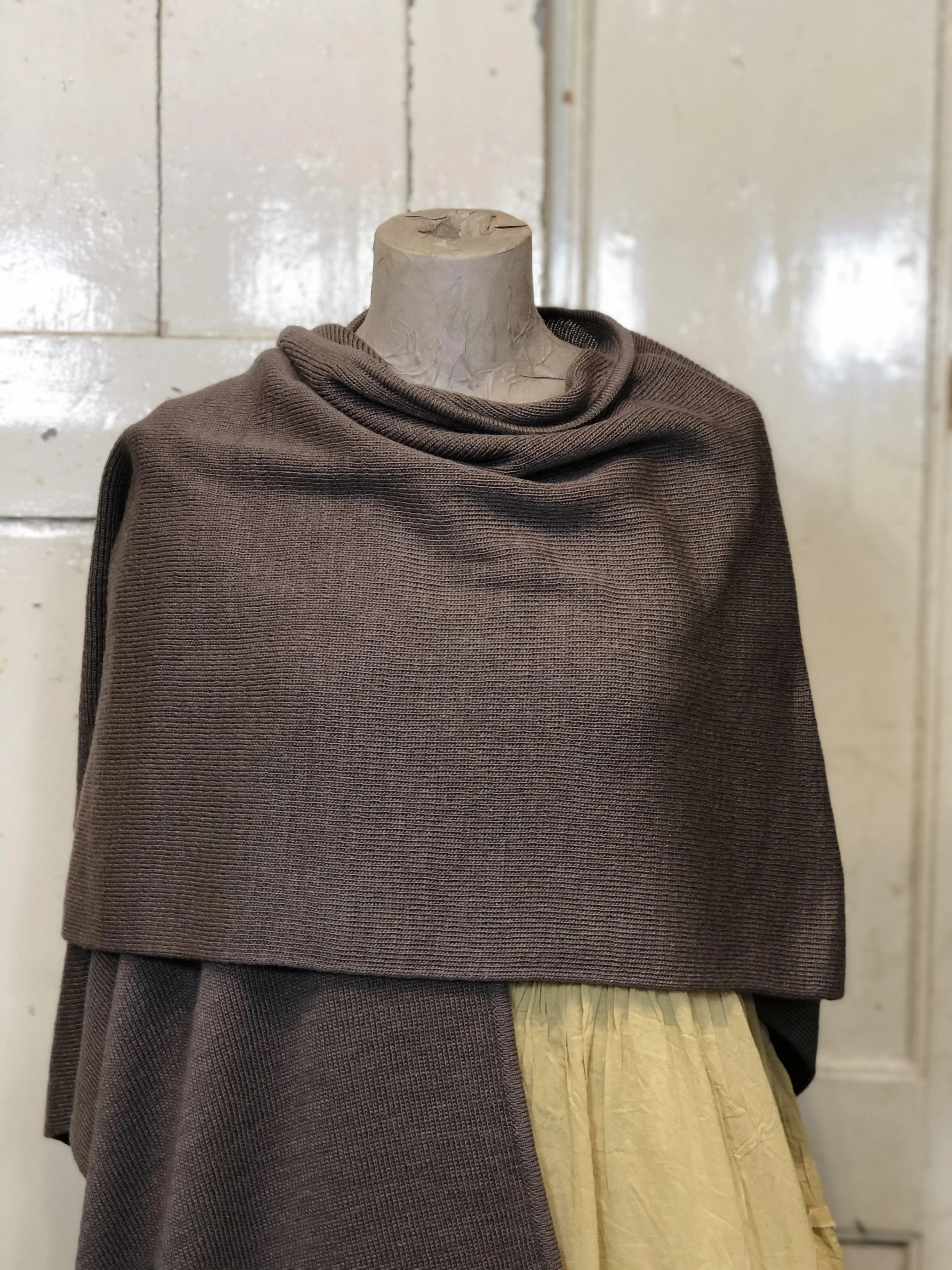Poncho Alpaka Taupe