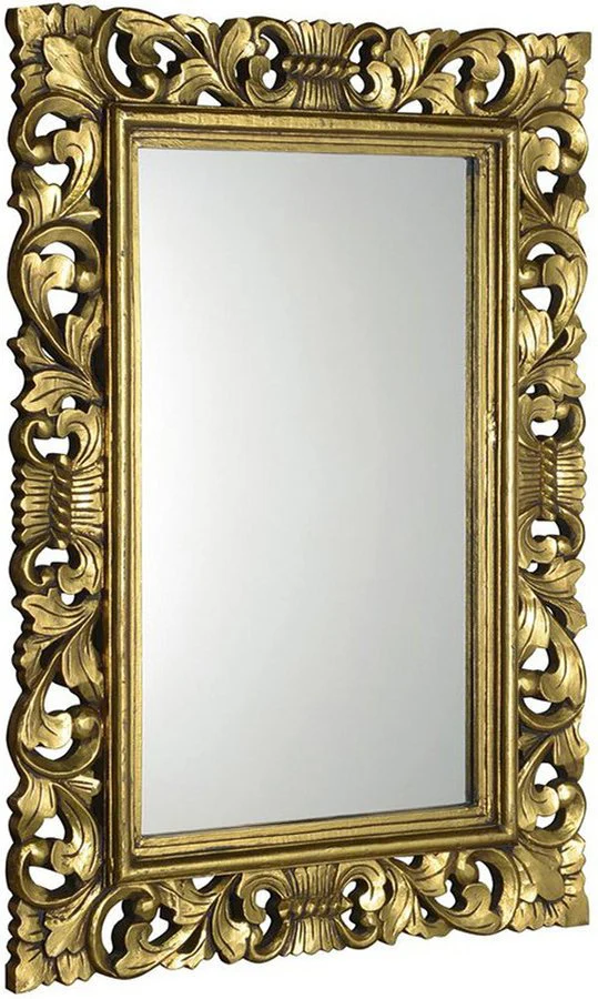 Scule & Samblung Rechthoekige Spiegel In Massief Houten Frame 80 X 120 Cm Goud Scule & Samblung Rechthoekige Spiegel In Massief Houten Frame 80 X 120 Cm Goud