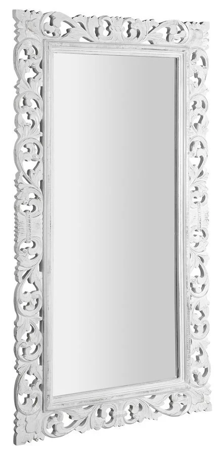 Scule & Samblung Rechthoekige Spiegel In Massief Houten Frame 80 X 150 Cm Wit Scule & Samblung Rechthoekige Spiegel In Massief Houten Frame 80 X 150 Cm Wit
