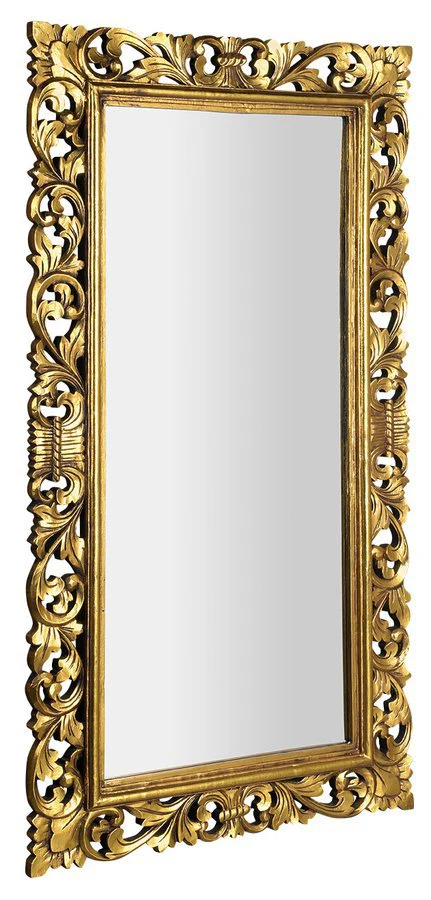 Scule & Samblung Rechthoekige Spiegel In Massief Houten Frame 80 X 150 Cm Goud Scule & Samblung Rechthoekige Spiegel In Massief Houten Frame 80 X 150 Cm Goud