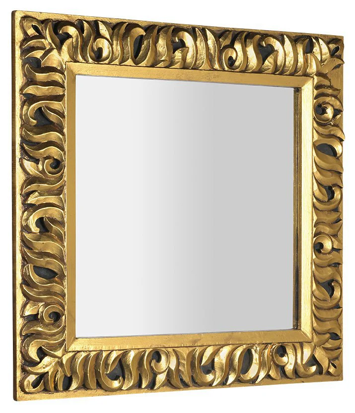 Zeegras Vierkante Spiegel In Massief Houten Frame 90 X 90 Cm Goud Zeegras Vierkante Spiegel In Massief Houten Frame 90 X 90 Cm Goud