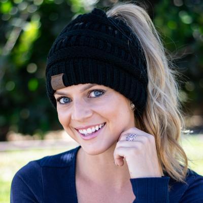 Ponytail Winter Beanie – Prachtige Beanies voor Jou Dames – Zwart