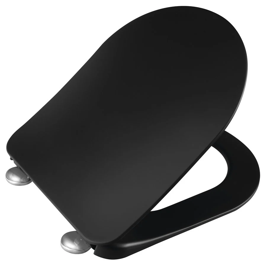 Toiletzitting Paula Slim Soft Close Softclose, Zwart Toiletzitting Paula Slim Soft Close Softclose, Zwart
