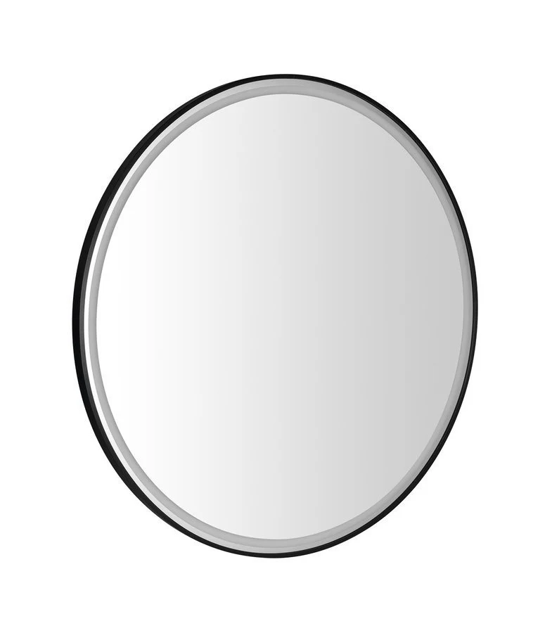 Kadris Ronde Spiegel Met LED Verlichting 60 Cm mat zwart Kadris Ronde Spiegel Met LED Verlichting 60 Cm mat zwart