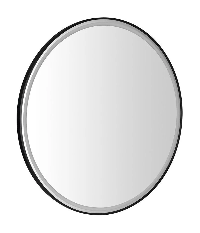 Kadris Ronde Spiegel Met LED Verlichting 80 Cm mat zwart Kadris Ronde Spiegel Met LED Verlichting 80 Cm mat zwart