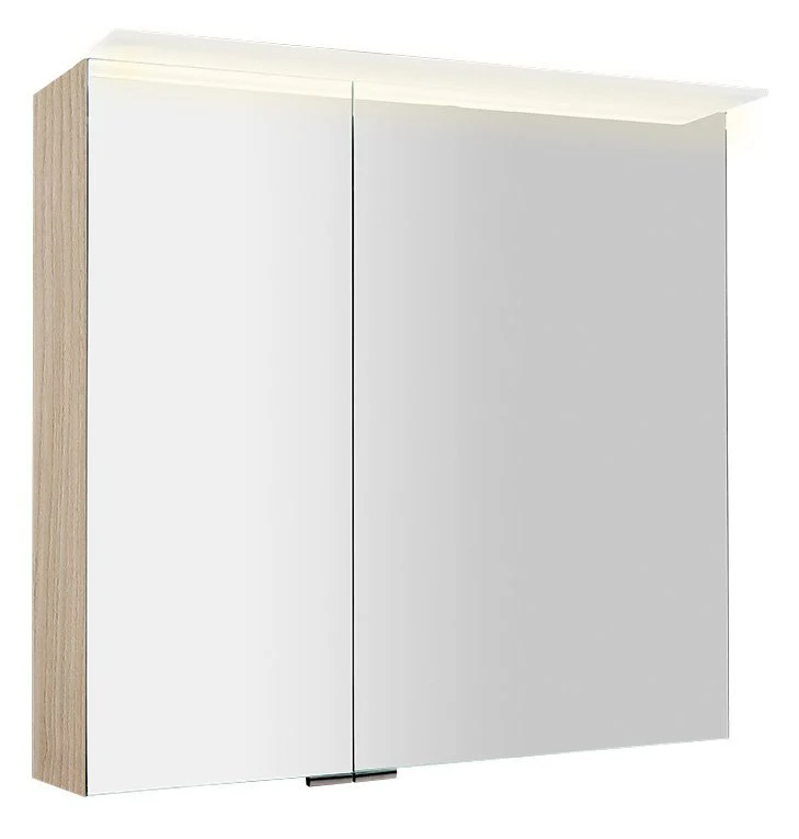 Linex Spiegelkast Met LED-Verlichting 80x70x15 Cm Elm Bardini Linex Spiegelkast Met LED-Verlichting 80x70x15 Cm Elm Bardini