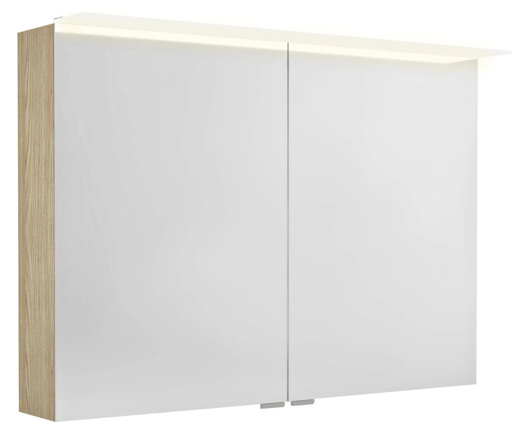 Linex Spiegelkast Met LED-Verlichting 100x70x15 Cm Elm Bardini Linex Spiegelkast Met LED-Verlichting 100x70x15 Cm Elm Bardini