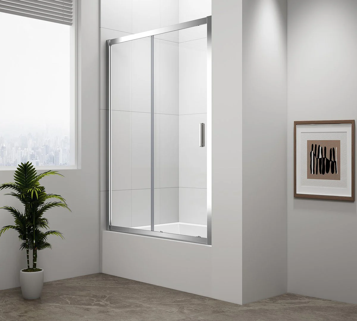 Polysan Deep Shower Door 1500×1650 mm Helder Glas