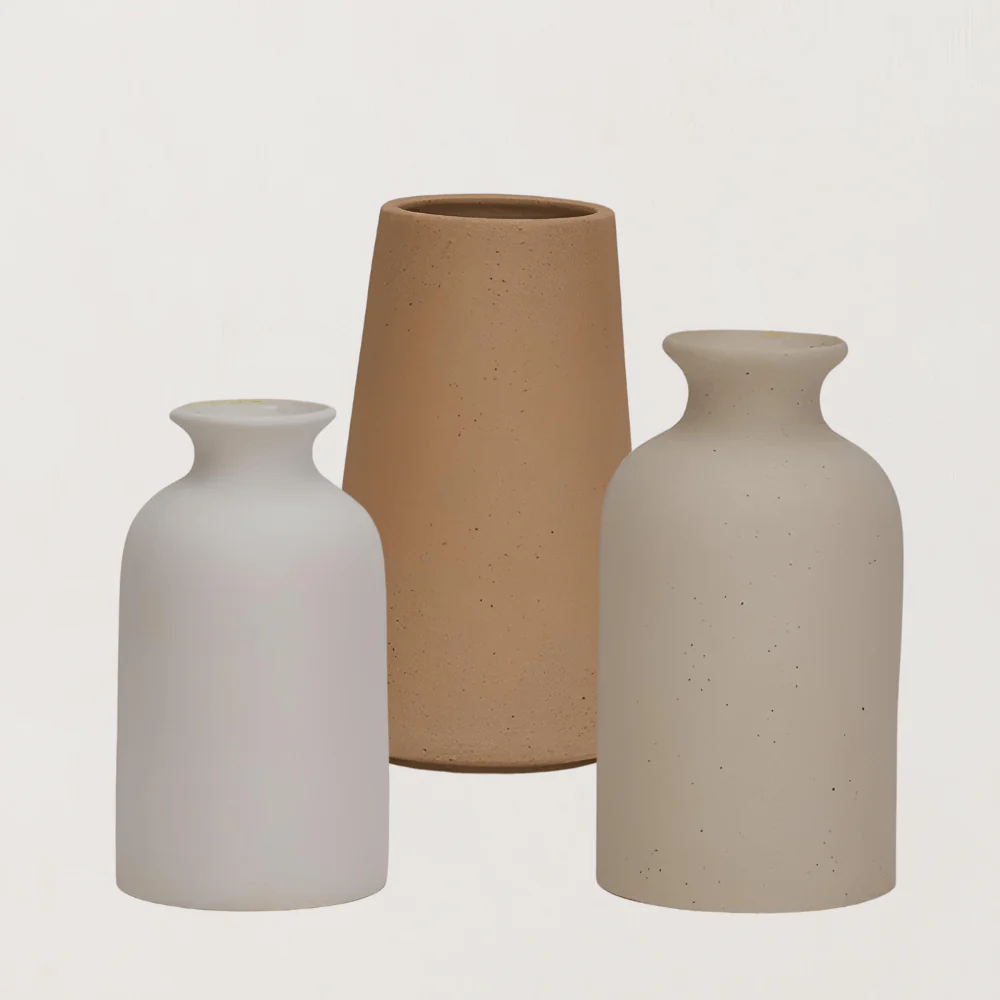 Vaas Set Keramiek – 2-Delig Woondecoratie – Minimalistisch