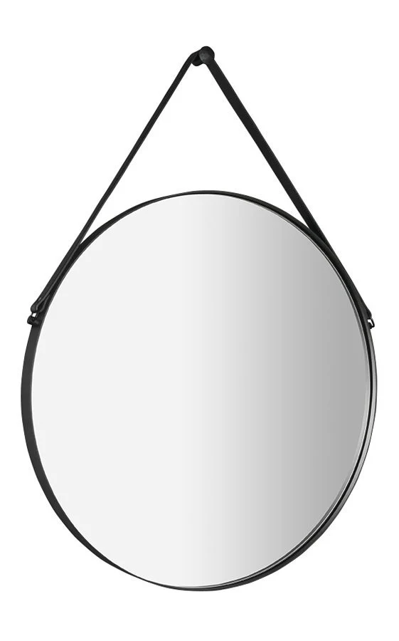 Orbiter Ronde Spiegel Met Band In Stalen Frame 60 Cm mat zwart Orbiter Ronde Spiegel Met Band In Stalen Frame 60 Cm mat zwart