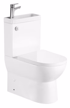 Rimless Duoblok Toilet Jalta Wit AO/PK Met Toiletfontein
