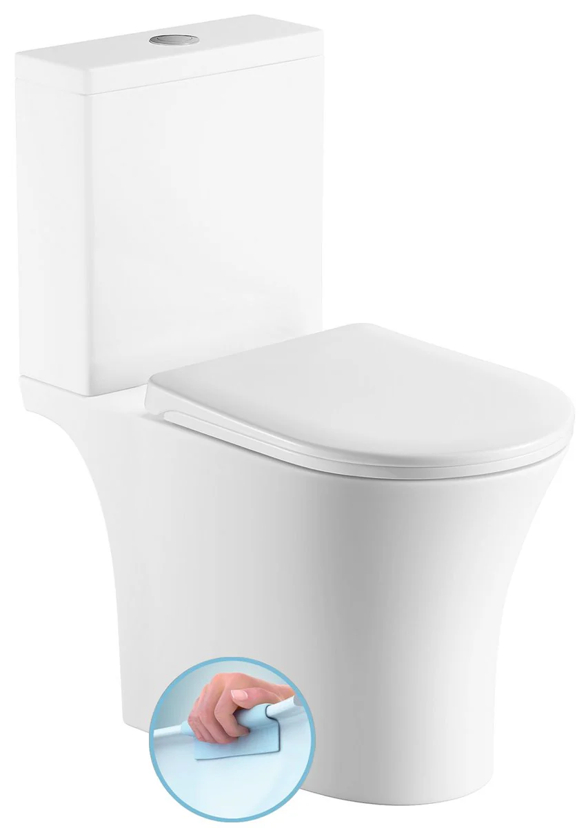 Vito Staand Toiletpot Rimless 37,0×65,0 cm Keramiek Wit