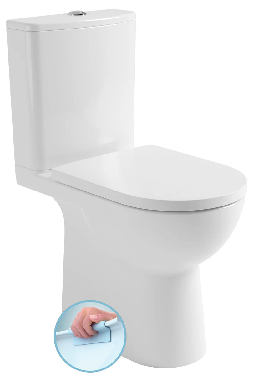 Imala Staand Toiletpot Vortex Rimless 36,0×63,0 cm Keramiek Wit
