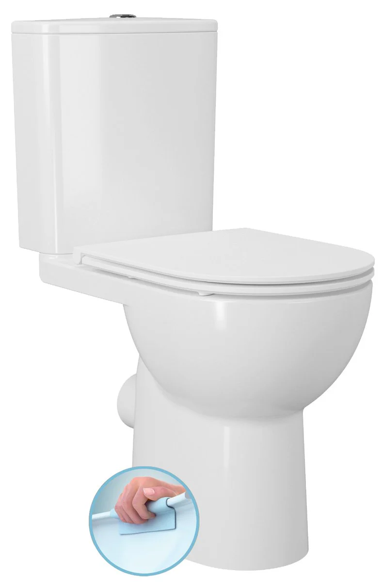 Sanivex Staand Toiletpot Rimless 36x63x45 cm Verhoogd Wit