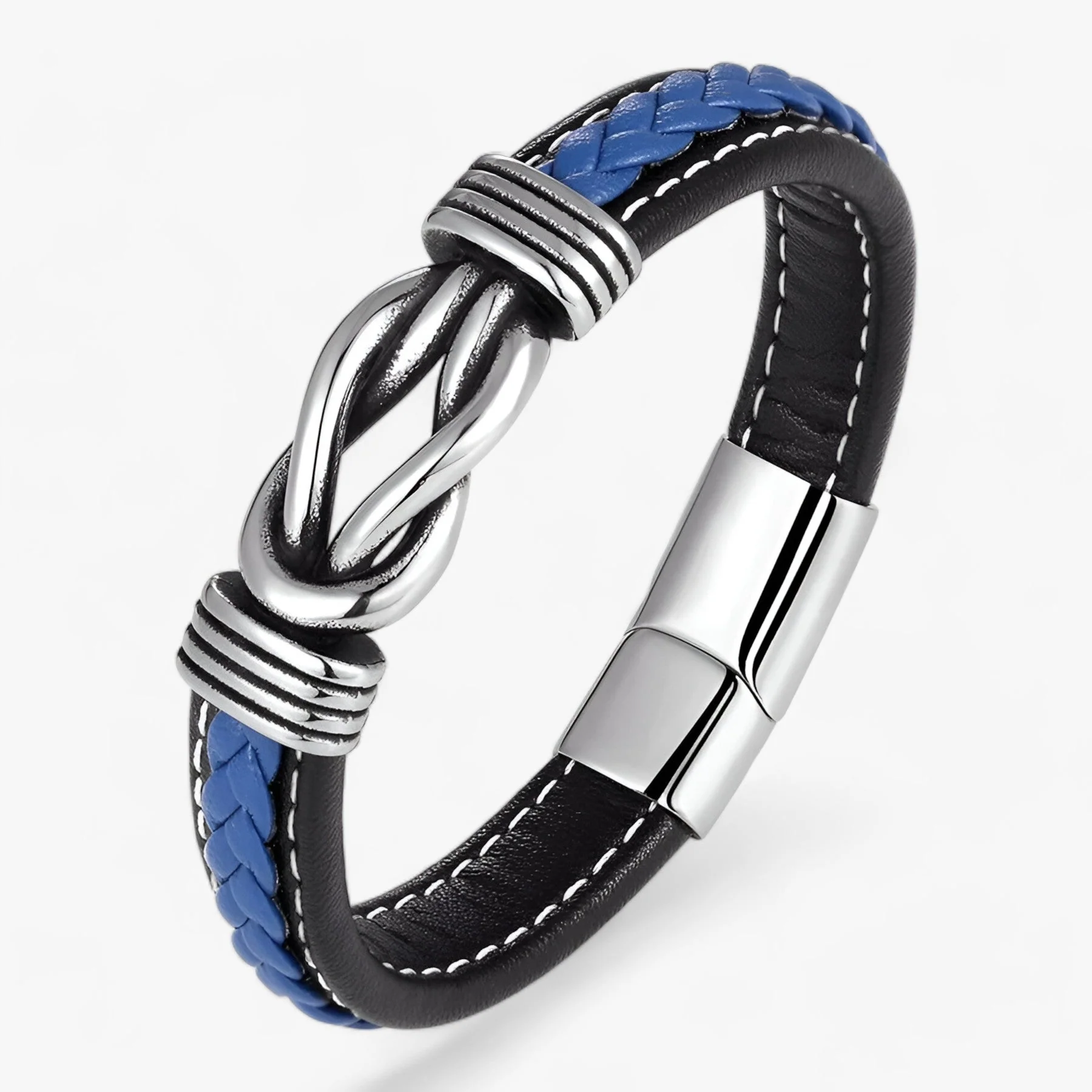 Heren Leren Armband Zwart – Echt Leer, Verstelbaar & Stoer Design