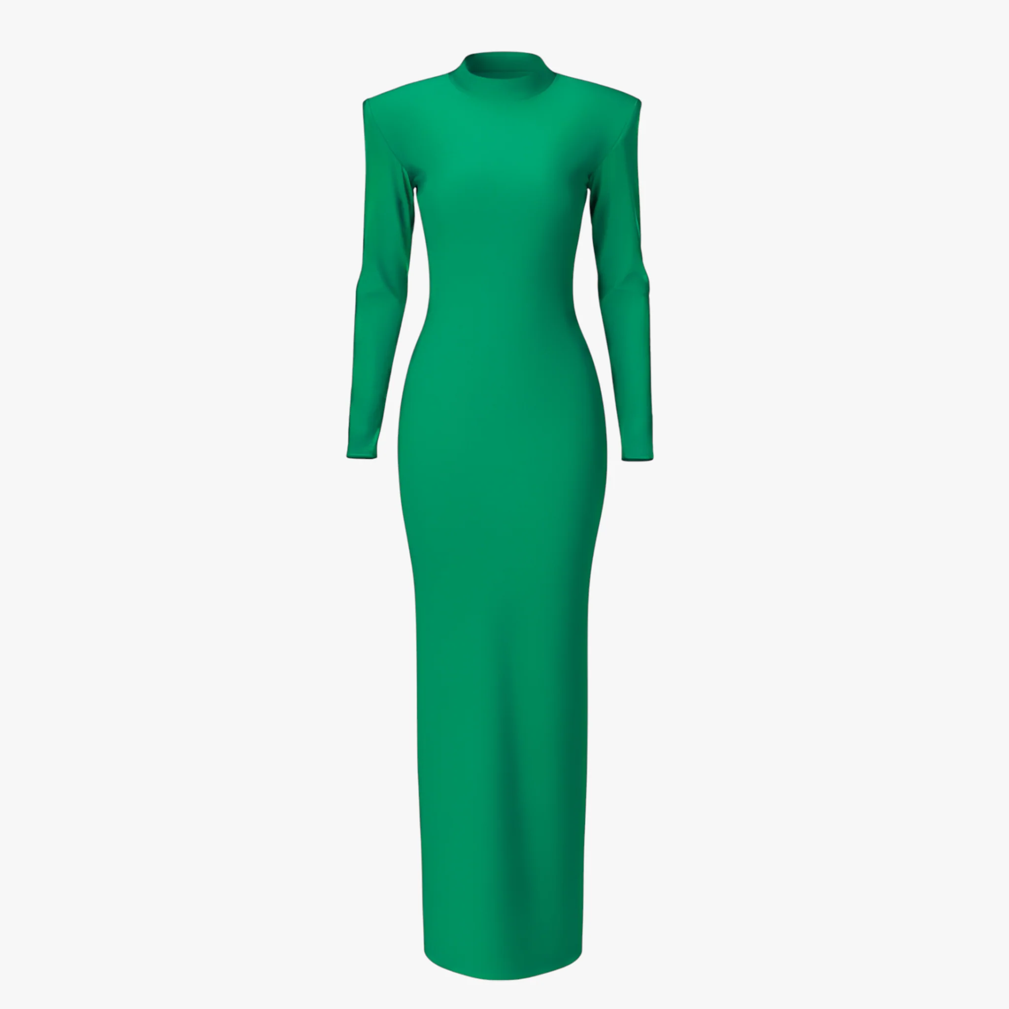 Maxi Jurk Dames Groen – Elegante met Lange Mouwen
