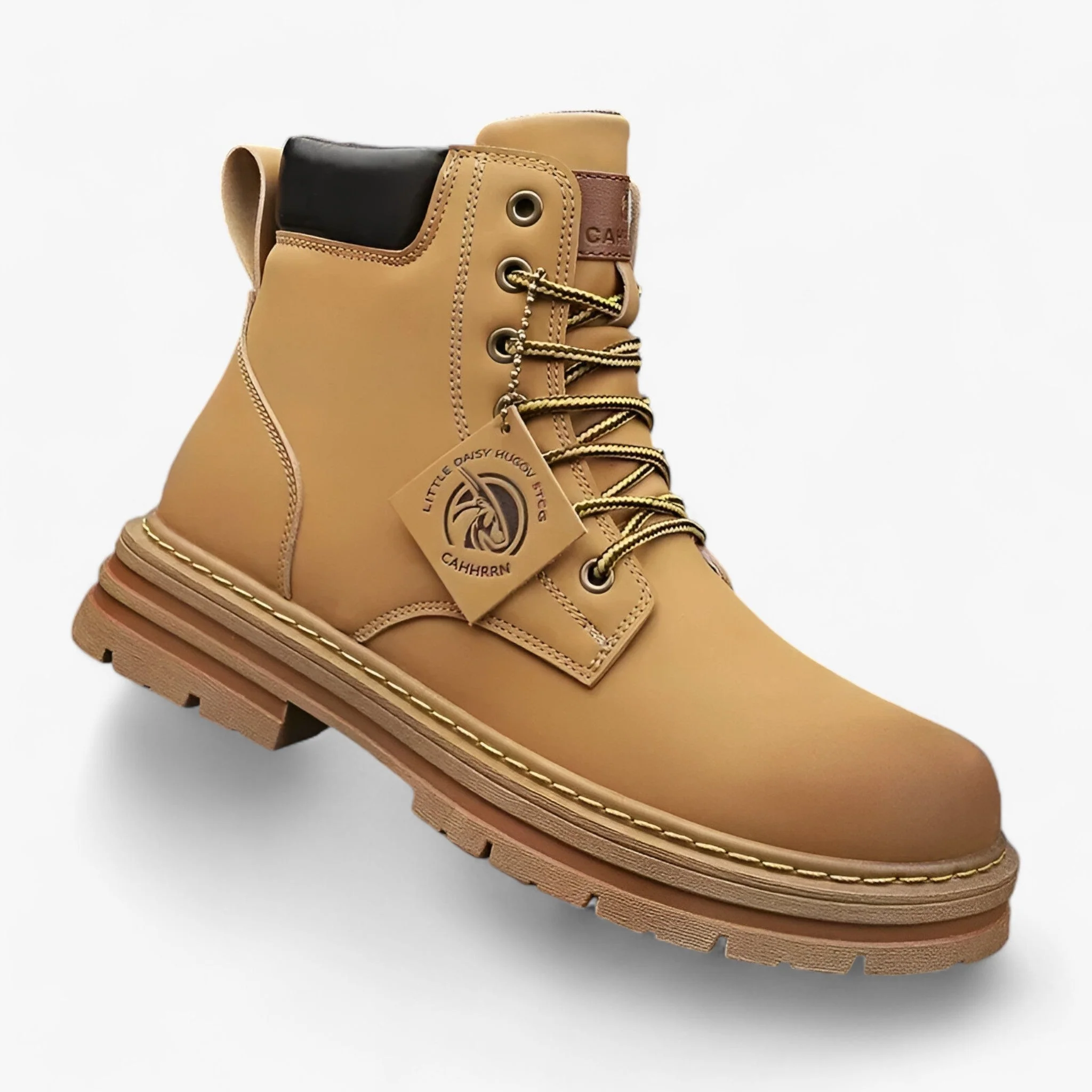 Hoge Laarzen voor Mannen Heren – Stijlvolle Duurzaamheid voor de Winter – Khaki