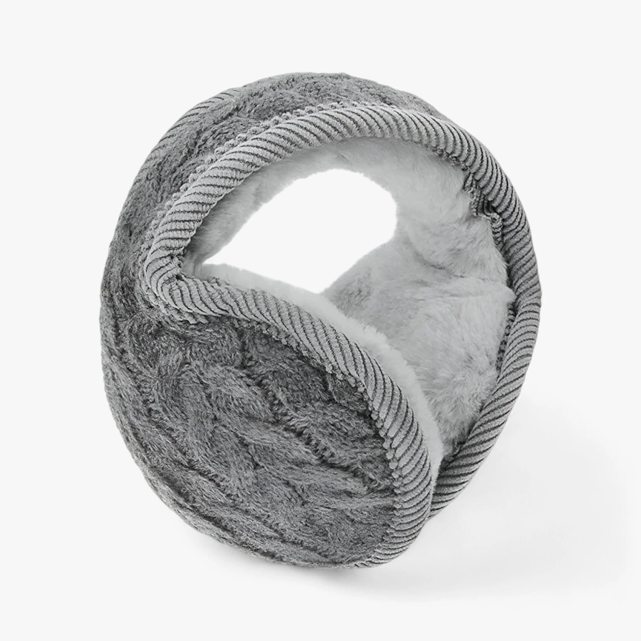 Winddichte Pluche Oordopjes – Wintercomfort de Hele Dag door – Grijs