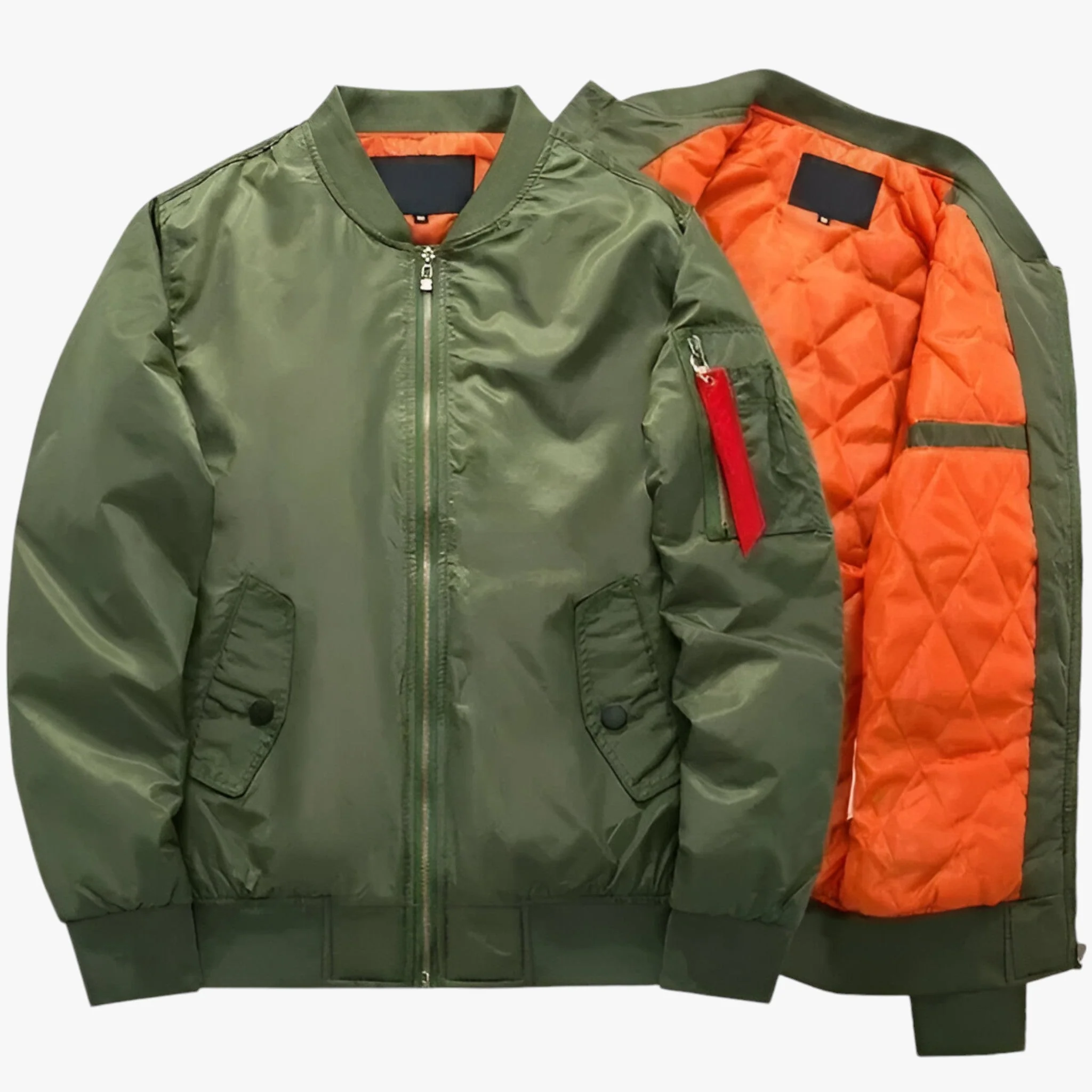 Jack Donkergroen – Pilotenbomberjacke – Militairwarmte voor Herfst en Winter