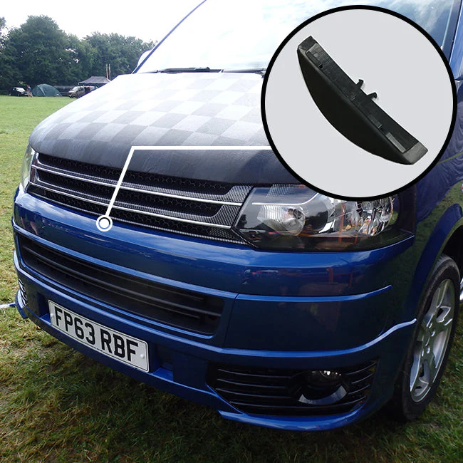 Zilverkleurige badgeloze grille van koolstofvezel voor Volkswagen T5.1 *Opruiming* [B-klasse]