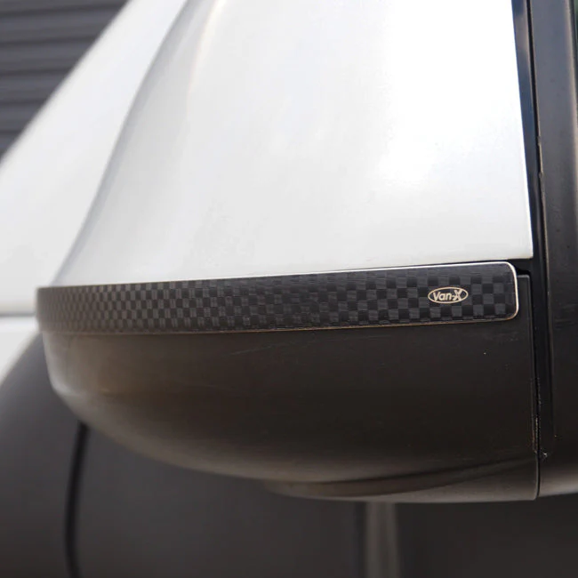 Voor VW T5.1 Transporter zijspiegellijsten – roestvrijstalen koolstoffolie afdekkingen