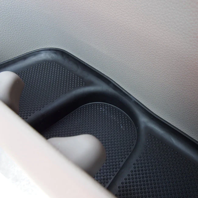Voor VW T6 Camper Transporter Rubberen Deurvak Inzetstukken – Zwarte Mattenset, Direct Fit