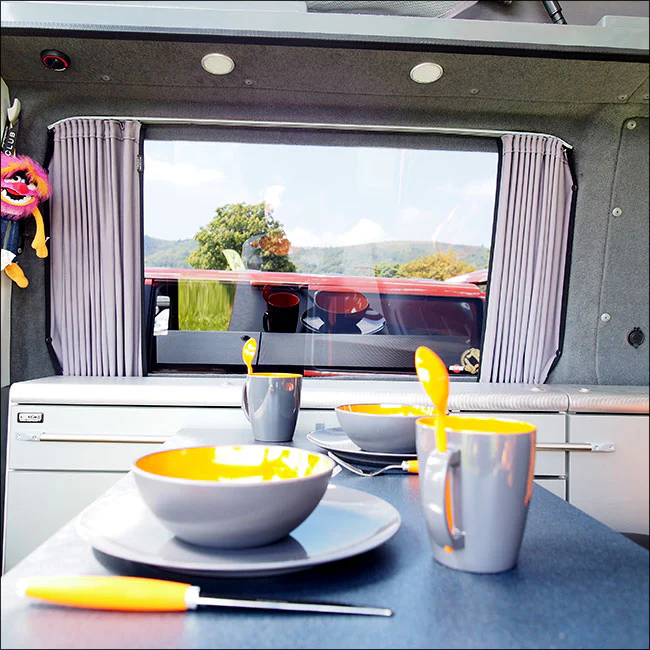 Renault Trafic Premium Gordijnen - Zwart/Grijs - MAAK JE EIGEN BUNDEL! Van-X - Afbeelding 2
