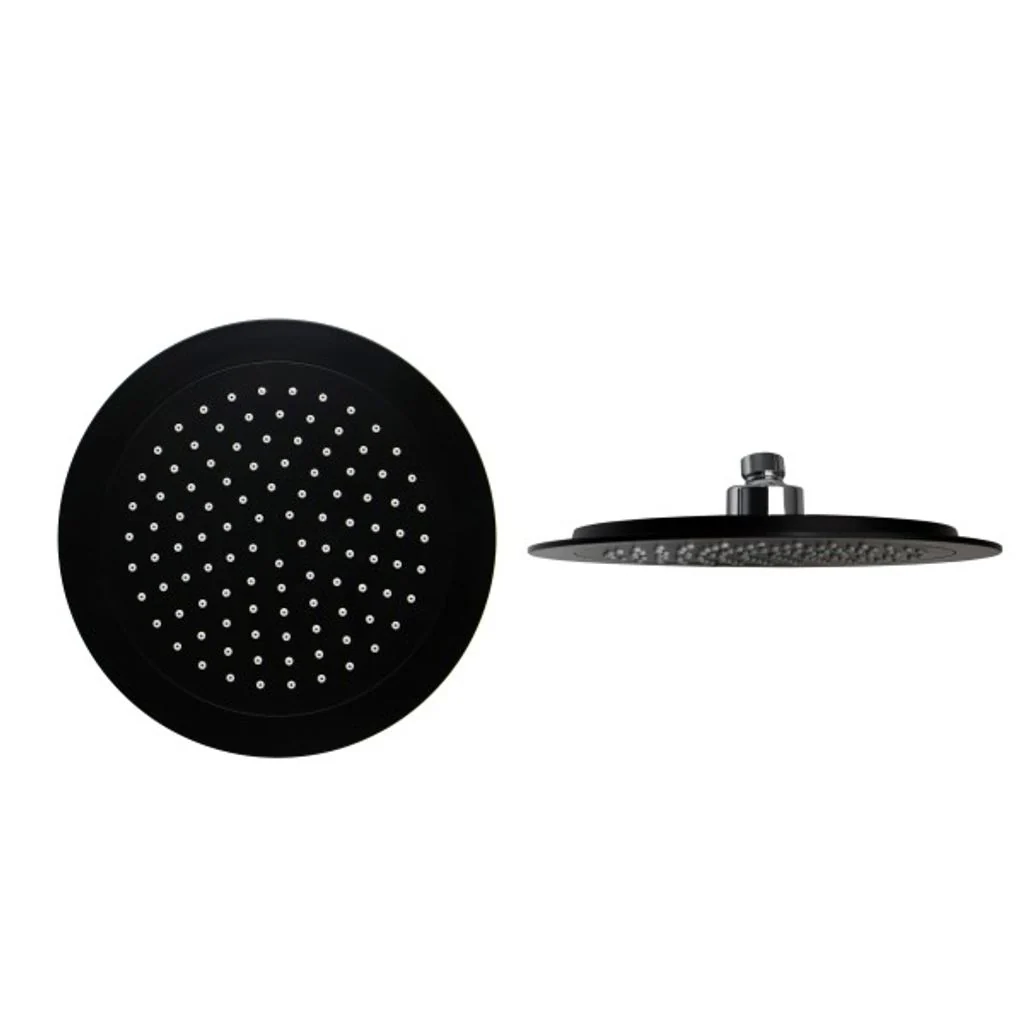 Hoofddouche mat zwart rond 24cm Sanotechnik