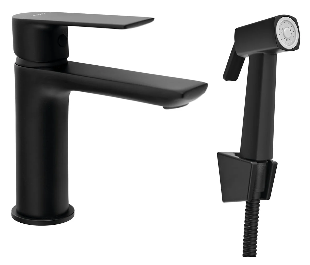 Aqualine Wastafelkraan Mat Zwart