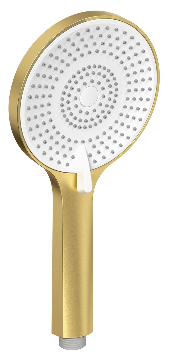 Sapho Massagehanddouche 3 standen met siliconennn sproeiers Ø 120 mm ABS Mat Goud Sapho Massagehanddouche 3 standen met siliconennn sproeiers Ø 120 mm ABS Mat Goud