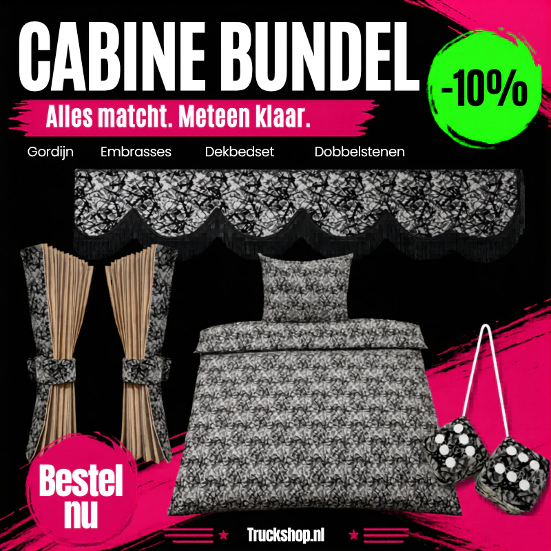 Complete Deense Pluche Truck Interieur Set – Grijs
