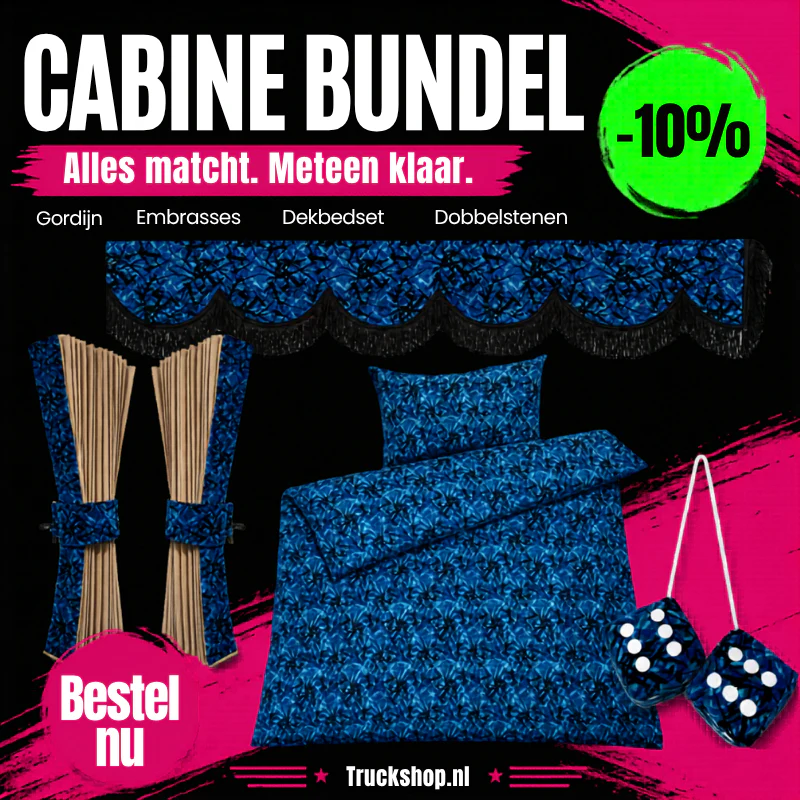 Complete Deense Pluche Truck Interieur Set – Blauw