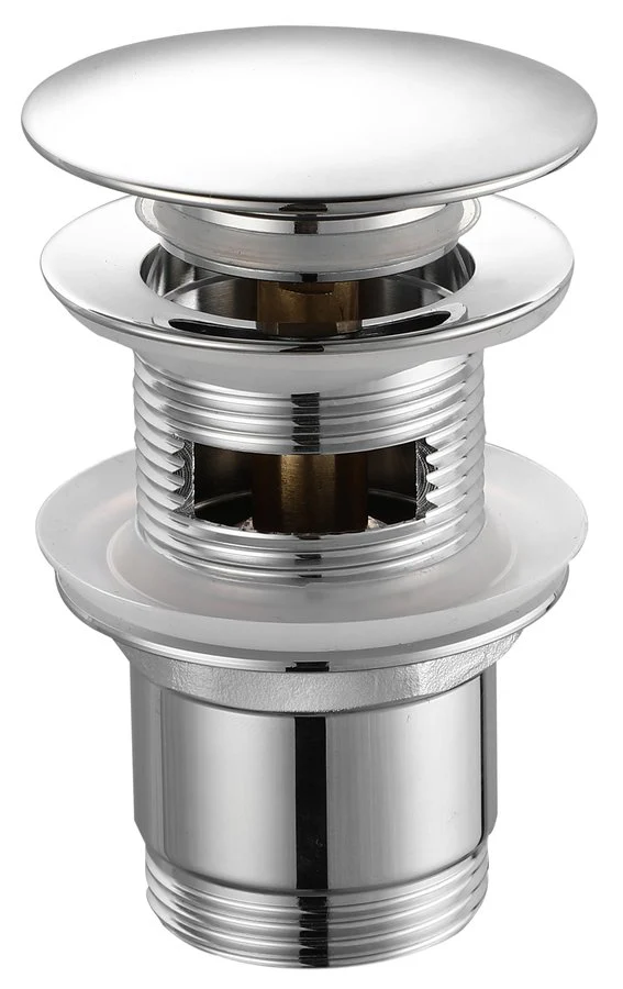 Aqualine afvoerplug klikwaste met overloop Chroom